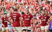 20 June 2025; Ben Earl of British & Irish Lions reacts after his side conceded a try during the Lions 1888 Cup match between the British & Irish Lions and Argentina at the Aviva Stadium in Dublin. Photo by Ramsey Cardy/Sportsfile