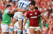 20 June 2025; Marcus Smith of British & Irish Lions reacts after his side conceded a try during the Lions 1888 Cup match between the British & Irish Lions and Argentina at the Aviva Stadium in Dublin. Photo by Ramsey Cardy/Sportsfile