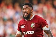 20 June 2025; Bundee Aki of British & Irish Lions during the Lions 1888 Cup match between the British & Irish Lions and Argentina at the Aviva Stadium in Dublin. Photo by Ramsey Cardy/Sportsfile