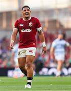 20 June 2025; Sione Tuipulotu of British & Irish Lions during the Lions 1888 Cup match between the British & Irish Lions and Argentina at the Aviva Stadium in Dublin. Photo by Ramsey Cardy/Sportsfile