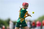 21 June 2025; Ellen O'Leary of Blackwater St Brigid's shoots to score a point during the John West Féile na nGael Camogie and Hurling National Finals match between Blarney and Blackwater St Brigid's at Hailo Tiles Wexford GAA Centre of Excellence in Ferns, Wexford. Photo by Shauna Clinton/Sportsfile