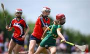 21 June 2025; Ellen O'Leary of Blackwater St Brigid's in action against Ali McCarthy of Blarney during the John West Féile na nGael Camogie and Hurling National Finals match between Blarney and Blackwater St Brigid's at Hailo Tiles Wexford GAA Centre of Excellence in Ferns, Wexford. Photo by Shauna Clinton/Sportsfile