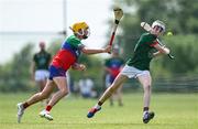 21 June 2025; Ben Fitzgerald of Cashel King Cormacs makes a pass during the John West Féile na nGael Camogie and Hurling National Finals match between Cashel King Cormacs and Shamrocks at Hailo Tiles Wexford GAA Centre of Excellence in Ferns, Wexford. Photo by Shauna Clinton/Sportsfile
