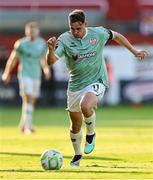 20 June 2025; Dominic Thomas of Derry City during the SSE Airtricity Men's Premier Division match between Shelbourne and Derry City at Tolka Park in Dublin. Photo by Thomas Flinkow/Sportsfile
