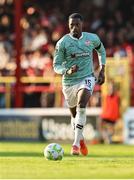 20 June 2025; Sadou Diallo of Derry City during the SSE Airtricity Men's Premier Division match between Shelbourne and Derry City at Tolka Park in Dublin. Photo by Thomas Flinkow/Sportsfile