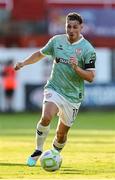 20 June 2025; Dominic Thomas of Derry City during the SSE Airtricity Men's Premier Division match between Shelbourne and Derry City at Tolka Park in Dublin. Photo by Thomas Flinkow/Sportsfile
