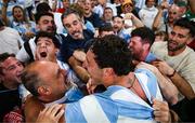 20 June 2025; Rodrigo Isgro of Argentina celebrates after the Lions 1888 Cup match between the British & Irish Lions and Argentina at the Aviva Stadium in Dublin. Photo by Ramsey Cardy/Sportsfile