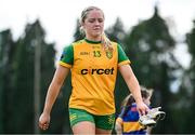 21 June 2025; Eva Gallagher of Donegal after her side's defeat in the TG4 All-Ireland Ladies Football Senior Championship Group 1 match between Tipperary and Donegal at Canon Hayes Park in Bansha, Tipperary. Photo by Seb Daly/Sportsfile