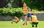 21 June 2025; Niamh Harkin of Donegal and teammates after their side's defeat in the TG4 All-Ireland Ladies Football Senior Championship Group 1 match between Tipperary and Donegal at Canon Hayes Park in Bansha, Tipperary. Photo by Seb Daly/Sportsfile