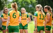 21 June 2025; Abbie McGranaghan of Donegal, 18, and teammates after their side's defeat in the TG4 All-Ireland Ladies Football Senior Championship Group 1 match between Tipperary and Donegal at Canon Hayes Park in Bansha, Tipperary. Photo by Seb Daly/Sportsfile