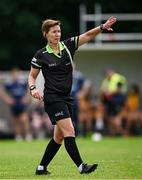 21 June 2025; Referee Angela Gallagher during the TG4 All-Ireland Ladies Football Senior Championship Group 1 match between Tipperary and Donegal at Canon Hayes Park in Bansha, Tipperary. Photo by Seb Daly/Sportsfile