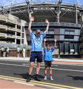 21 June 2025;  Darren Burke and Tom Burke, from St Pats Palmerstown GAA, before the GAA Football All-Ireland Senior Championship preliminary quarter-final match between Dublin and Cork at Croke Park in Dublin. Photo by John Sheridan/Sportsfile