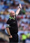21 June 2025; Referee Gus Chapman during the TG4 All-Ireland Ladies Football Senior Championship Group 2 match between Mayo and Cork at Hastings Insurance MacHale Park in Castlebar, Mayo. Photo by Piaras Ó Mídheach/Sportsfile