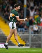21 June 2025; David Clifford of Kerry celebrates after scoring his side's first goal during the GAA Football All-Ireland Senior Championship preliminary quarter-final match between Kerry and Cavan at Fitzgerald Stadium in Killarney, Kerry. Photo by Brendan Moran/Sportsfile