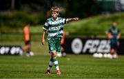 21 June 2025; Action during the match between Shamrock Rovers and Cork City at the EA SPORTS LOI Academy MU14 Development Day at FAI Headquarters in Abbotstown, Dublin. Photo by Ben McShane/Sportsfile