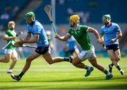 21 June 2025; Paddy Doyle of Dublin in action against Tom Morrissey of Limerick during the GAA Hurling All-Ireland Senior Championship quarter-final match between Dublin and Limerick at Croke Park in Dublin. Photo by John Sheridan/Sportsfile