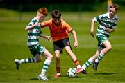 21 June 2025; Action during the match between Shamrock Rovers and Cork City at the EA SPORTS LOI Academy MU14 Development Day at FAI Headquarters in Abbotstown, Dublin. Photo by Ben McShane/Sportsfile