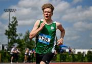 21 June 2025; Charlie O'Neill of Belvedere College, representing Leinster, on his way to winning the boys 1500m during the 123.ie Irish Schools Athletics Association Tailteann Games at SETU Campus in Carlow. Photo by Sam Barnes/Sportsfile