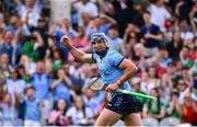 21 June 2025; John Hetherton of Dublin celebrates after scoring his side's first goal during the GAA Hurling All-Ireland Senior Championship quarter-final match between Dublin and Limerick at Croke Park in Dublin. Photo by Ramsey Cardy/Sportsfile