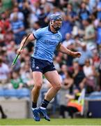21 June 2025; John Hetherton of Dublin celebrates after scoring his side's first goal during the GAA Hurling All-Ireland Senior Championship quarter-final match between Dublin and Limerick at Croke Park in Dublin. Photo by Ramsey Cardy/Sportsfile