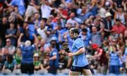 21 June 2025; Cian O'Sullivan of Dublin celebrates after scoring his side's second goal during the GAA Hurling All-Ireland Senior Championship quarter-final match between Dublin and Limerick at Croke Park in Dublin. Photo by Ramsey Cardy/Sportsfile