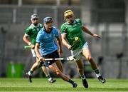 21 June 2025; Cathal O'Neill of Limerick in action against Brian Hayes of Dublin during the GAA Hurling All-Ireland Senior Championship quarter-final match between Dublin and Limerick at Croke Park in Dublin. Photo by Daire Brennan/Sportsfile
