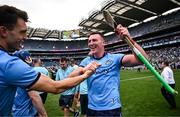 21 June 2025; John Hetherton of Dublin celebrates with Chris Crummey, left, after the GAA Hurling All-Ireland Senior Championship quarter-final match between Dublin and Limerick at Croke Park in Dublin. Photo by Ramsey Cardy/Sportsfile