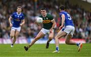 21 June 2025; Seán O'Shea of Kerry in action against Brian O'Connell of Cavan during the GAA Football All-Ireland Senior Championship preliminary quarter-final match between Kerry and Cavan at Fitzgerald Stadium in Killarney, Kerry. Photo by Brendan Moran/Sportsfile