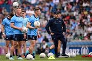 21 June 2025; Dublin manager Dessie Farrell during the GAA Football All-Ireland Senior Championship preliminary quarter-final match between Dublin and Cork at Croke Park in Dublin. Photo by Ramsey Cardy/Sportsfile