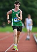 21 June 2025; Evan Walshe of Kilkenny CBS, representing Leinster, on his way to winning the boys 3000m walk during the 123.ie Irish Schools Athletics Association Tailteann Games at SETU Campus in Carlow. Photo by Sam Barnes/Sportsfile