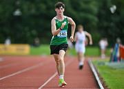 21 June 2025; Evan Walshe of Kilkenny CBS, representing Leinster, on his way to winning the boys 3000m walk during the 123.ie Irish Schools Athletics Association Tailteann Games at SETU Campus in Carlow. Photo by Sam Barnes/Sportsfile