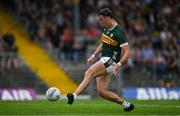 21 June 2025; David Clifford of Kerry scores his side's second goal during the GAA Football All-Ireland Senior Championship preliminary quarter-final match between Kerry and Cavan at Fitzgerald Stadium in Killarney, Kerry. Photo by Brendan Moran/Sportsfile