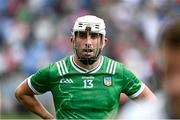 21 June 2025; A dejected Aaron Gillane of Limerick after the GAA Hurling All-Ireland Senior Championship quarter-final match between Dublin and Limerick at Croke Park in Dublin. Photo by Daire Brennan/Sportsfile