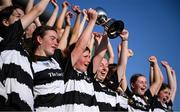 21 June 2025; Turloughmore players celebrate after their side's victory in the Camogie Division 1 Final match between Turloughmore and Kilmaley during the John West Féile na nGael Camogie and Hurling National Finals at Halo Tiles Wexford GAA Centre of Excellence in Ferns, Wexford. Photo by Shauna Clinton/Sportsfile