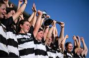 21 June 2025; Turloughmore players celebrate after their side's victory in the Camogie Division 1 Final match between Turloughmore and Kilmaley during the John West Féile na nGael Camogie and Hurling National Finals at Halo Tiles Wexford GAA Centre of Excellence in Ferns, Wexford. Photo by Shauna Clinton/Sportsfile