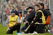 19 September 2004; Kilkenny manager Br Damien Brennan watches the match with the Kilkenny backroom staff. All-Ireland Minor Hurling Championship Final Replay, Kilkenny v Galway, O'Connor Park, Tullamore, Co. Offaly. Picture credit; Damien Eagers / SPORTSFILE