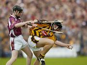 19 September 2004; Kieran Joyce, Kilkenny, in action against Barry Hanley, Galway. All-Ireland Minor Hurling Championship Final Replay, Kilkenny v Galway, O'Connor Park, Tullamore, Co. Offaly. Picture credit; Damien Eagers / SPORTSFILE