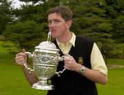 17 September 2004; Alan Madden, Lucan Golf Club with the Bulmers Junior Cup. Shannon Golf Club, Shannon, Co. Clare. Picture credit; Ray McManus / SPORTSFILE