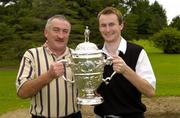 17 September 2004; Gerard and Emmet Condron, Lucan Golf Club, with the Bulmers Junior Cup. Shannon Golf Club, Shannon, Co. Clare. Picture credit; Ray McManus / SPORTSFILE