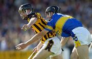 18 September 2004; Conor Phelan, Kilkenny, in action against Conor O'Mahoney,Tipperary. Erin All-Ireland U21 Hurling Championship Final, Kilkenny v Tipperary, Nowlan Park, Kilkenny. Picture credit; Damien Eagers / SPORTSFILE
