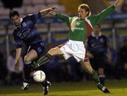 23 September 2004; Paul Connolly, Dublin City, in action against Colin T. O'Brien, Cork City. eircom league, Premier Division, Dublin City v Cork City, Tolka Park, Dublin. Picture credit; Brian Lawless / SPORTSFILE