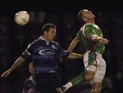 23 September 2004; John O'Flynn, Cork City, in action against Tony O'Connor, Dublin City. eircom league, Premier Division, Dublin City v Cork City, Tolka Park, Dublin. Picture credit; Brian Lawless / SPORTSFILE