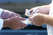 24 September 2004; Posed picture of the selling of GAA tickets. Picture credit; Brendan Moran / SPORTSFILE