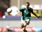 7 August 2004; Tom Brewster, Fermanagh, kicks a point late in the game. Bank of Ireland All-Ireland Senior Football Championship Quarter Final, Armagh v Fermanagh, Croke Park, Dublin. Picture credit; Brendan Moran / SPORTSFILE