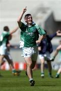 7 August 2004; Colm Bradley, Fermanagh, celebrates at the final whistle after victory over Armagh. Bank of Ireland All-Ireland Senior Football Championship Quarter Final, Armagh v Fermanagh, Croke Park, Dublin. Picture credit; Brendan Moran / SPORTSFILE