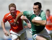 7 August 2004; Stephen Maguire, Fermanagh, in action against Francie Bellew, Armagh. Bank of Ireland All-Ireland Senior Football Championship Quarter Final, Armagh v Fermanagh, Croke Park, Dublin. Picture credit; Brendan Moran / SPORTSFILE