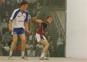 25 September 2004; Robert McCarthy, Westmeath, in action against Patrick Hurney, Waterford. Coca Cola All-Ireland 60x30 Handball Finals, Minor Doubles, John Kindregan, Patrick Hurney, Waterford v John O'Shaughnessy, Robert McCarthy, Westmeath, Croke Park, Dublin. Picture credit; Pat Murphy / SPORTSFILE