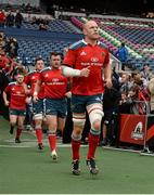12 October 2013; Munster captain Paul O'Connell leads his side out before the game. Heineken Cup 2013/14, Pool 6, Round 1, Edinburgh v Munster, Murrayfield, Edinburgh, Scotland.  Picture credit: Brendan Moran / SPORTSFILE