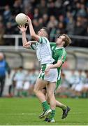 13 October 2013; Ciarán Kelly, Moorefield, in action against Donnachadh McDonnell, Sarsfields. Kildare County Senior Club Football Championship Final, Sarsfields v Moorefield, St Conleth's Park, Newbridge, Co. Kildare. Picture credit: Barry Cregg / SPORTSFILE