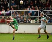 13 October 2013; Ray Cahill, Sarsfields, in action against Ger Naughton, Moorefield. Kildare County Senior Club Football Championship Final, Sarsfields v Moorefield, St Conleth's Park, Newbridge, Co. Kildare. Picture credit: Barry Cregg / SPORTSFILE